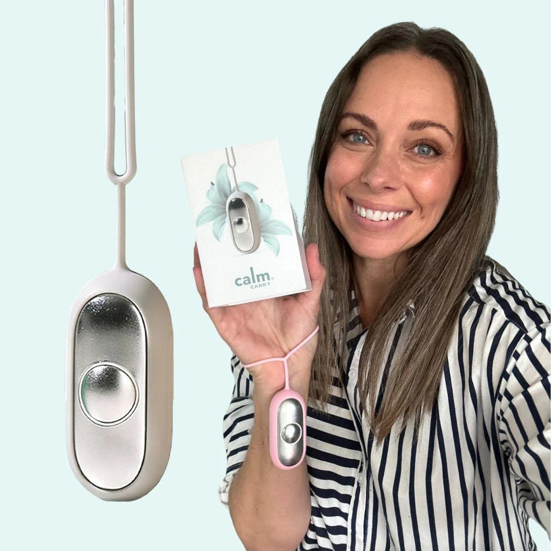CalmCarry® – Dispositivo Neurológico Con Tecnología NeuroBalance™ Para La Ansiedad, Dormir Y Relajarte Al Instante.