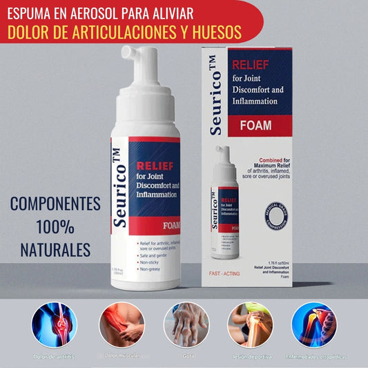 Espuma en aerosol Seurico™ para aliviar el dolor de huesos y articulaciones