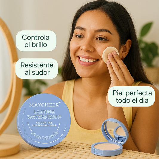 Maycheer Beauty Powder Cake – Acabado Mate Impecable Que Dura Todo El Día